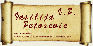 Vasilija Petošević vizit kartica